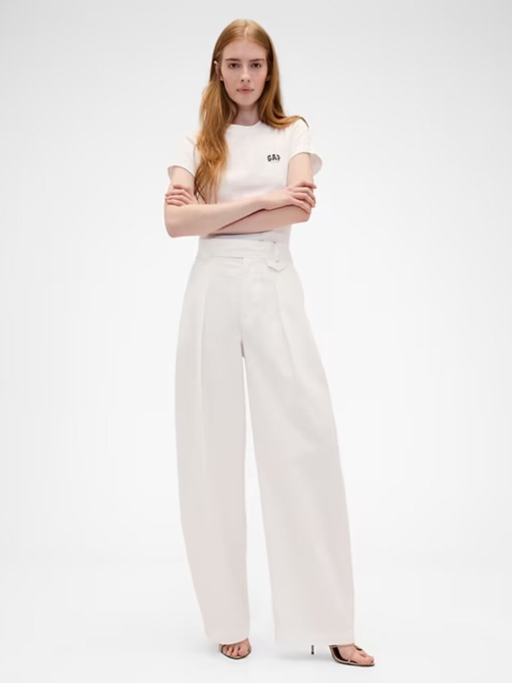 NWT Gap × Victoria Beckham High Rise Pleated Arc Trouser size 6